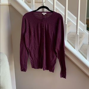 Eggplant Sparkle Cardigan